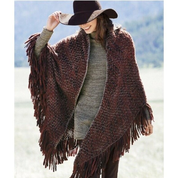 Peruvian Connection CÓRDOBA WRAP 100% Wool Hand Woven - Picture 1 of 5